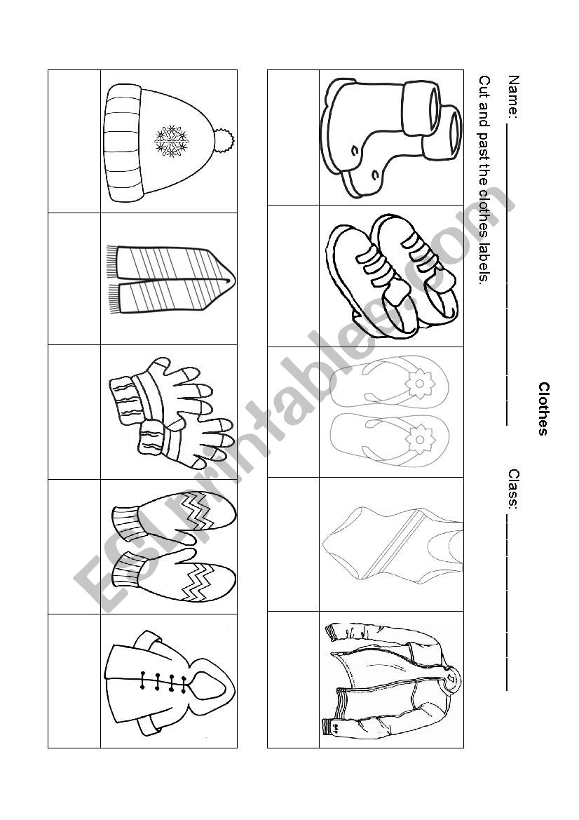 Clothes Part 1 worksheet