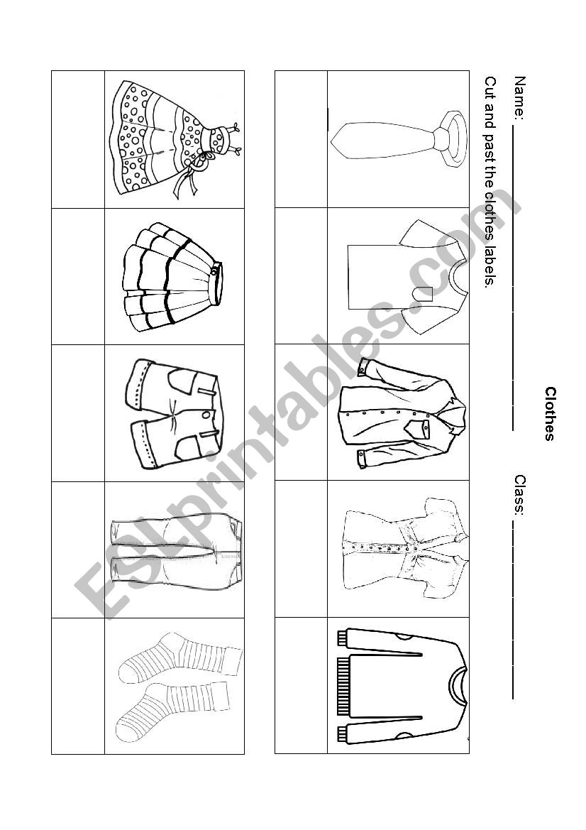 Clothes Part 2 worksheet