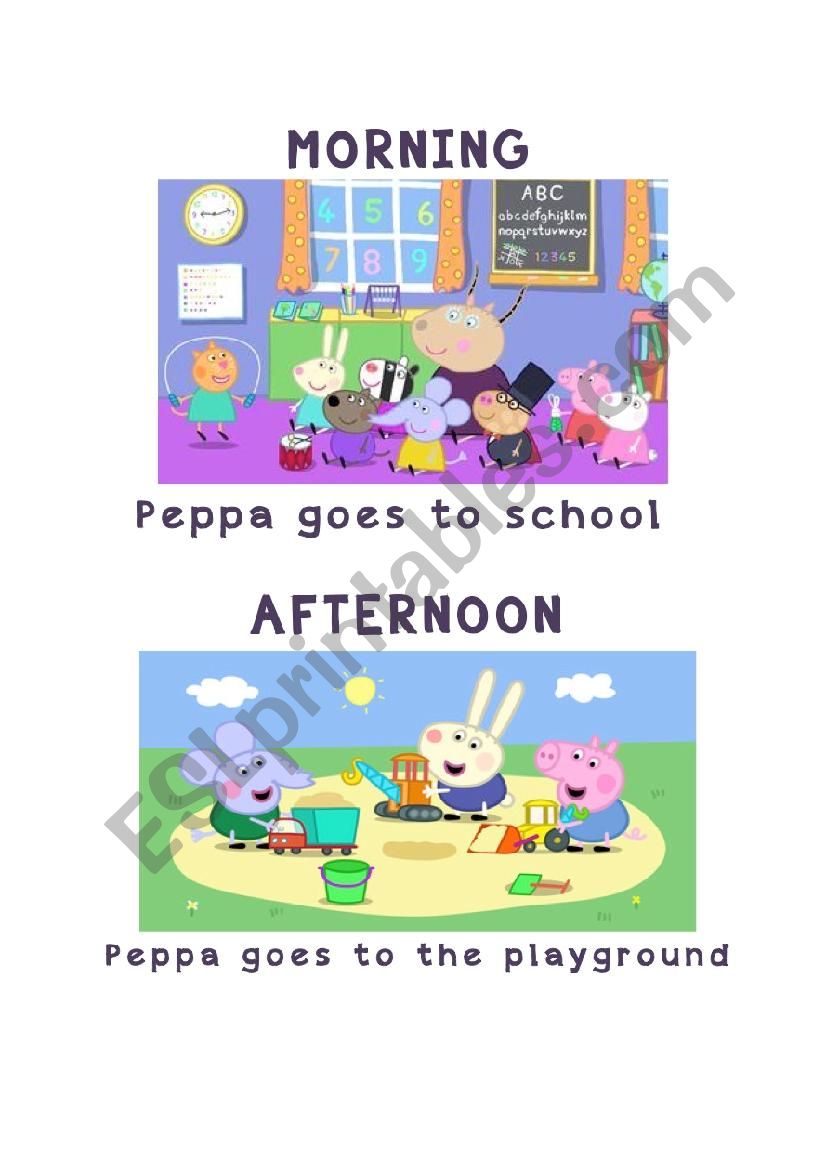 peppa-pig-s-daily-routines-flashcards-esl-worksheet-by-playandlearn