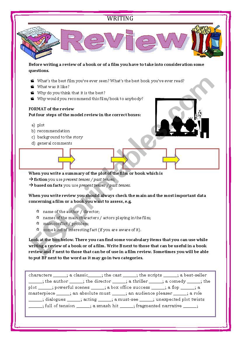 WRITING - REVIEW worksheet