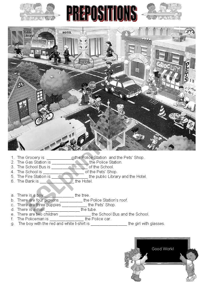 Preposition worksheet