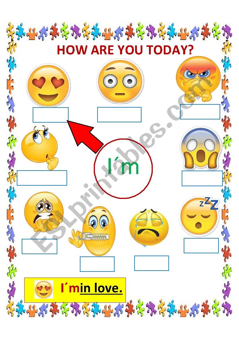 HOW ARE YOU TODAY?  worksheet