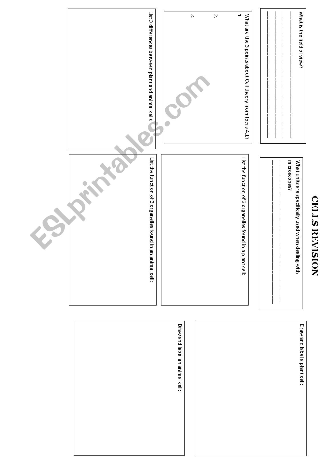 Cells Revision for Australian Year 8