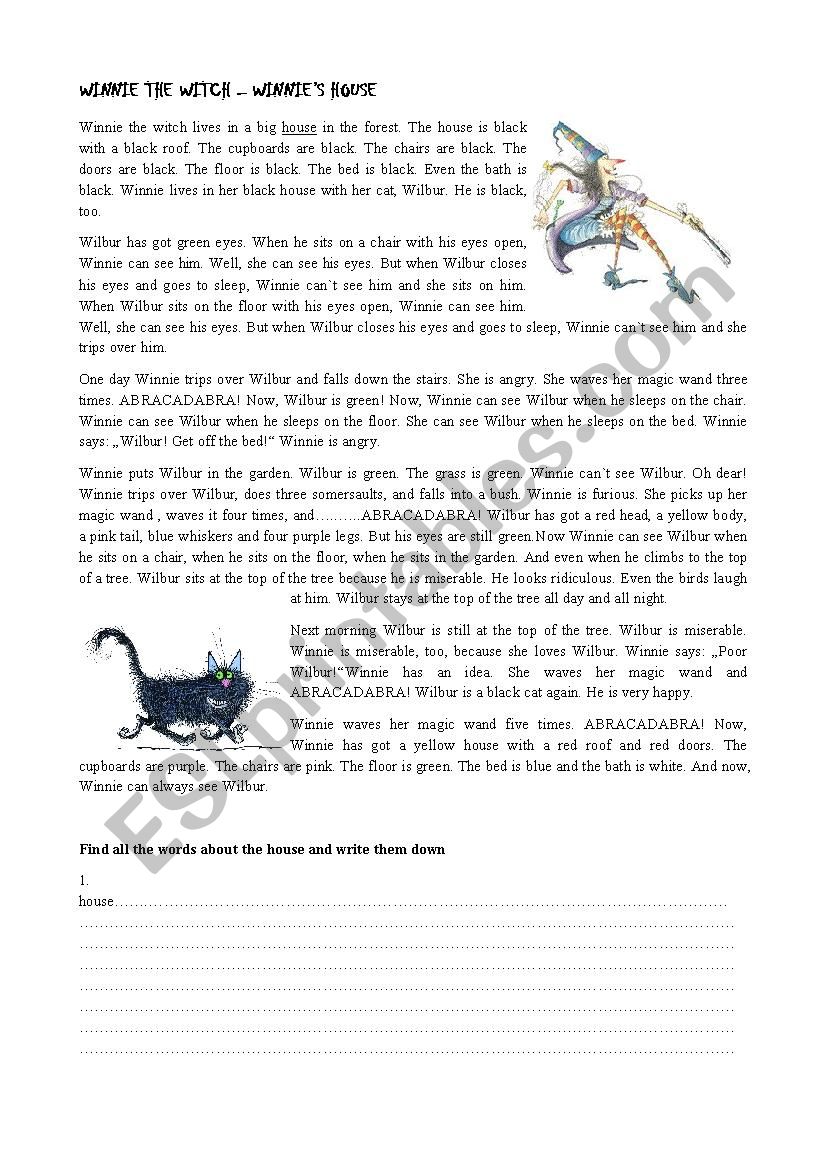 WinnieÂ´s House - Winnie the Witch text