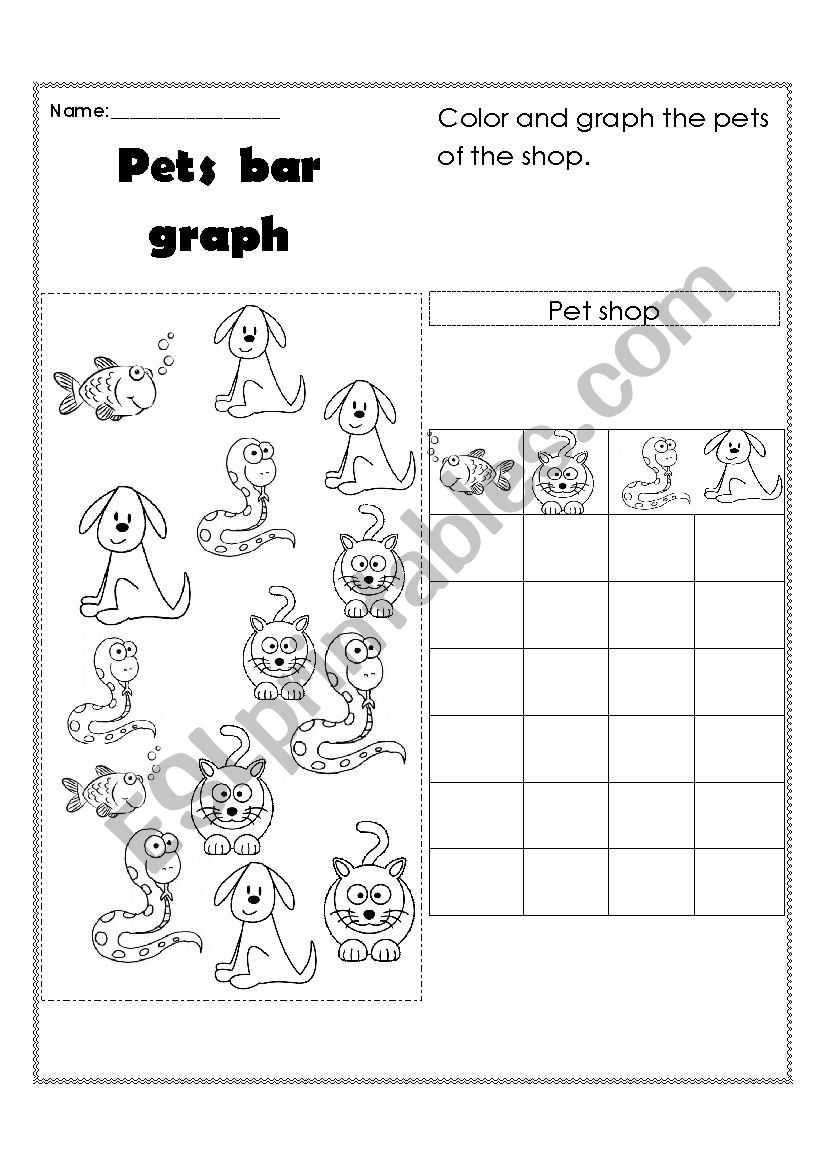 Pets shop worksheet