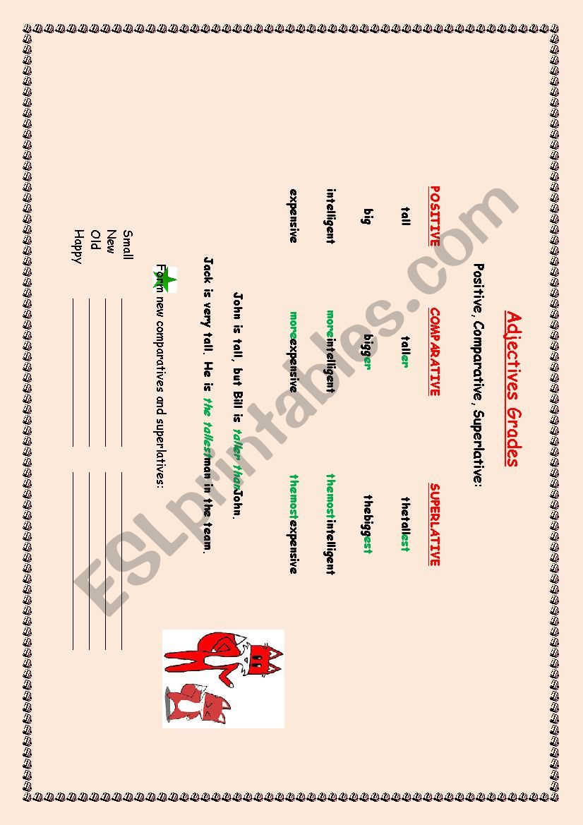 Comparatives and Superlatives for Kids