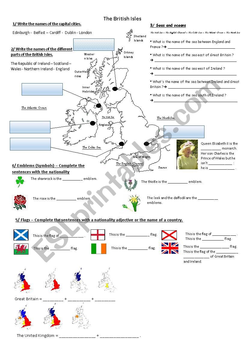 The British Isles worksheet