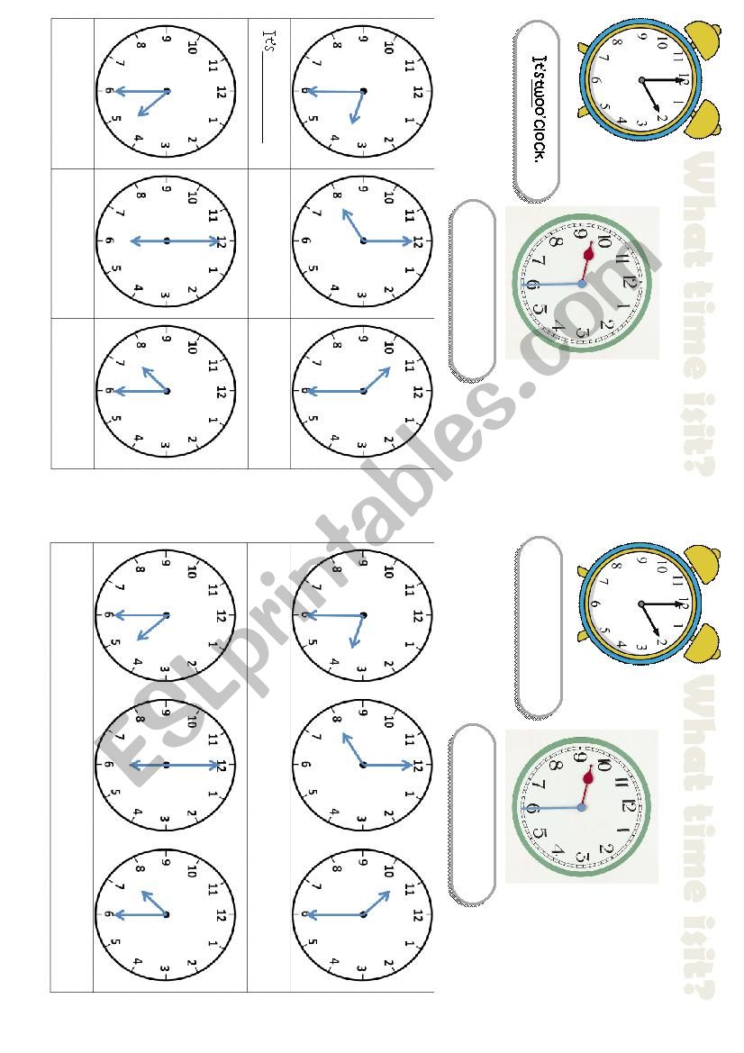 What time is it? worksheet