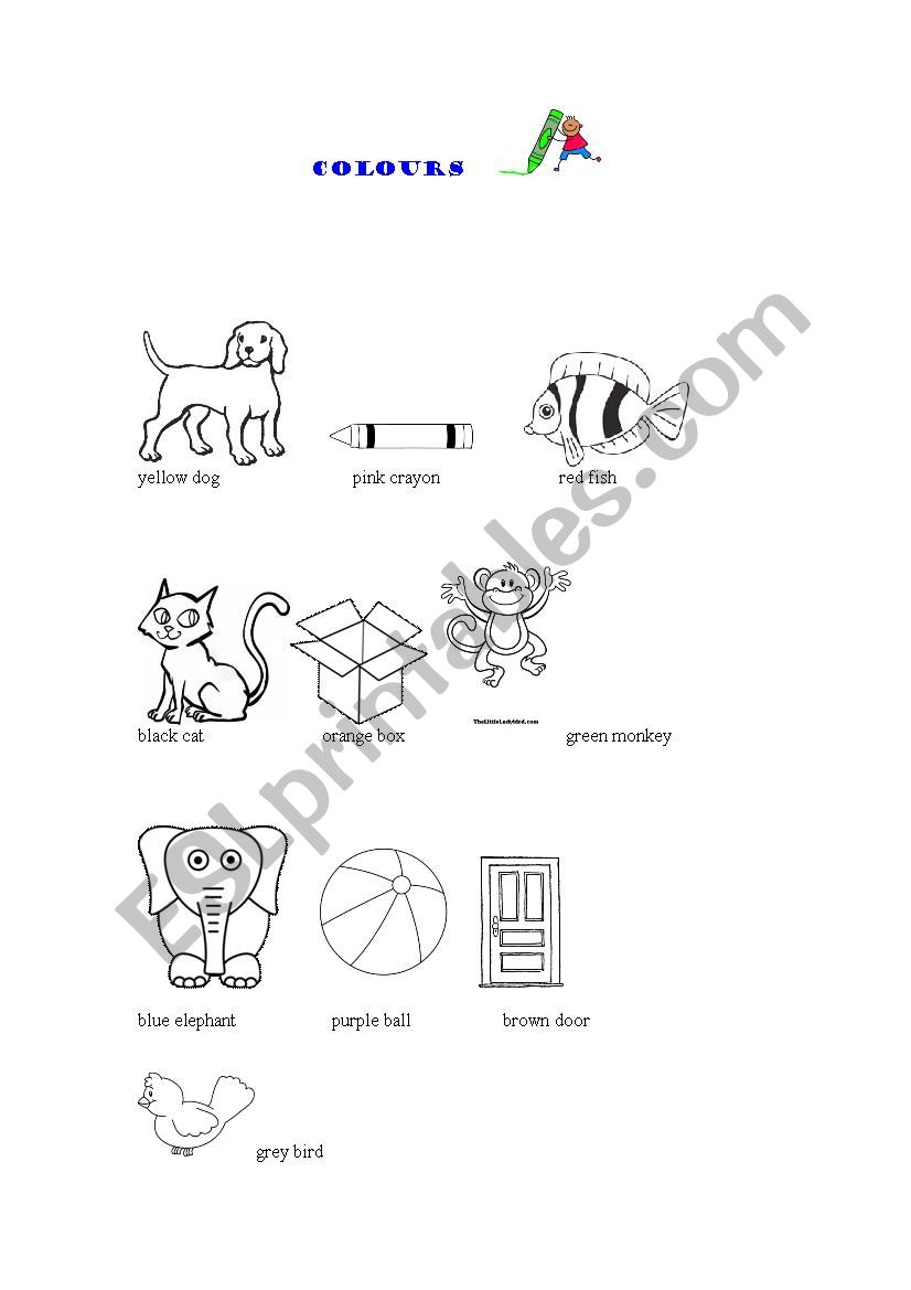 colours  worksheet