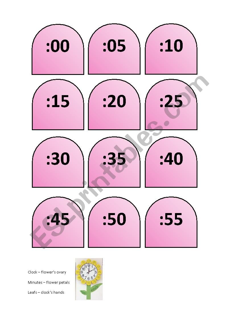 Flower clock - telling the time CRAFT