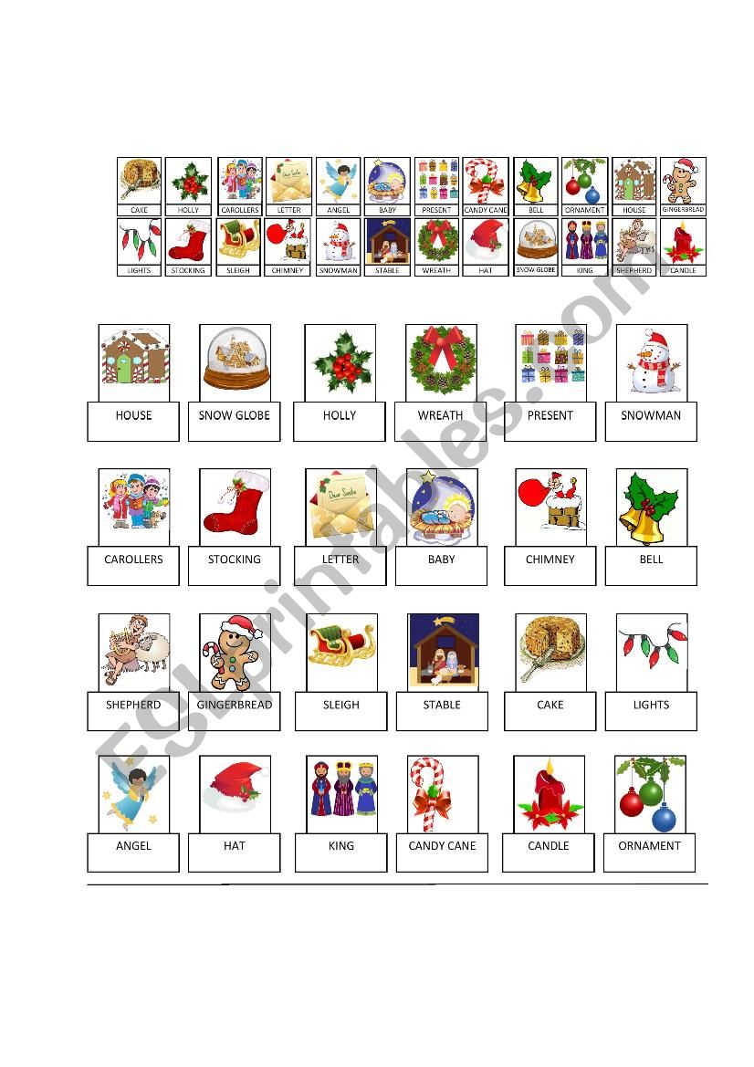 Christmas - Guess who worksheet