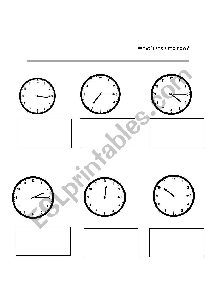 telling time  worksheet