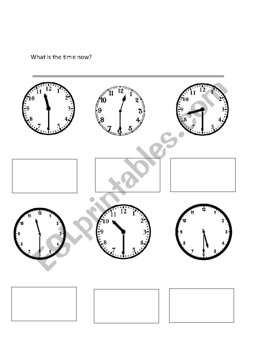 telling time  worksheet