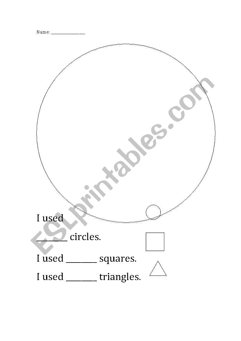 shape pizza worksheet