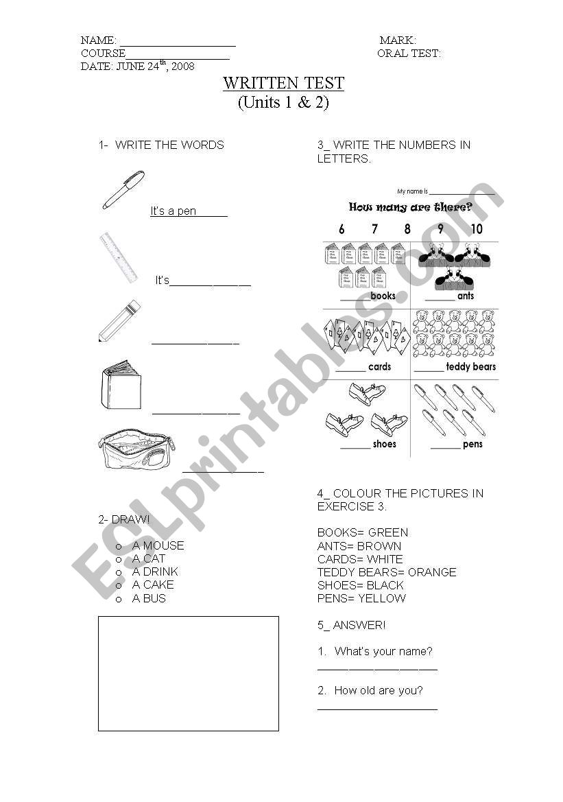 Whats this? worksheet