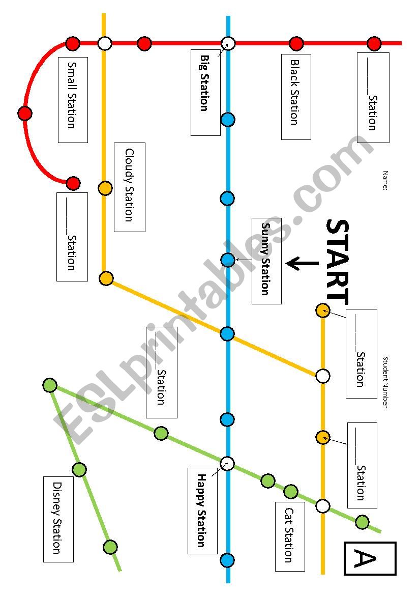 Changing Trains Transport Information Gap Activity