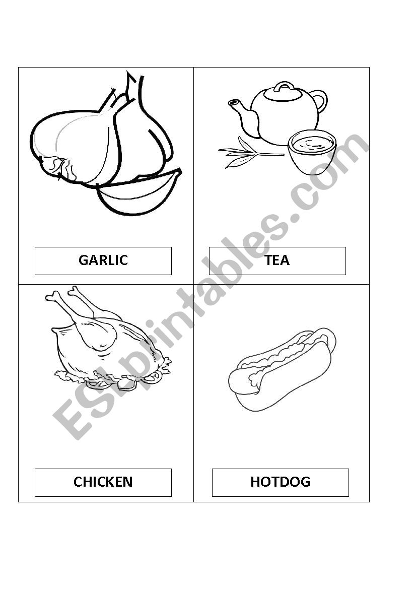 food game 2 worksheet