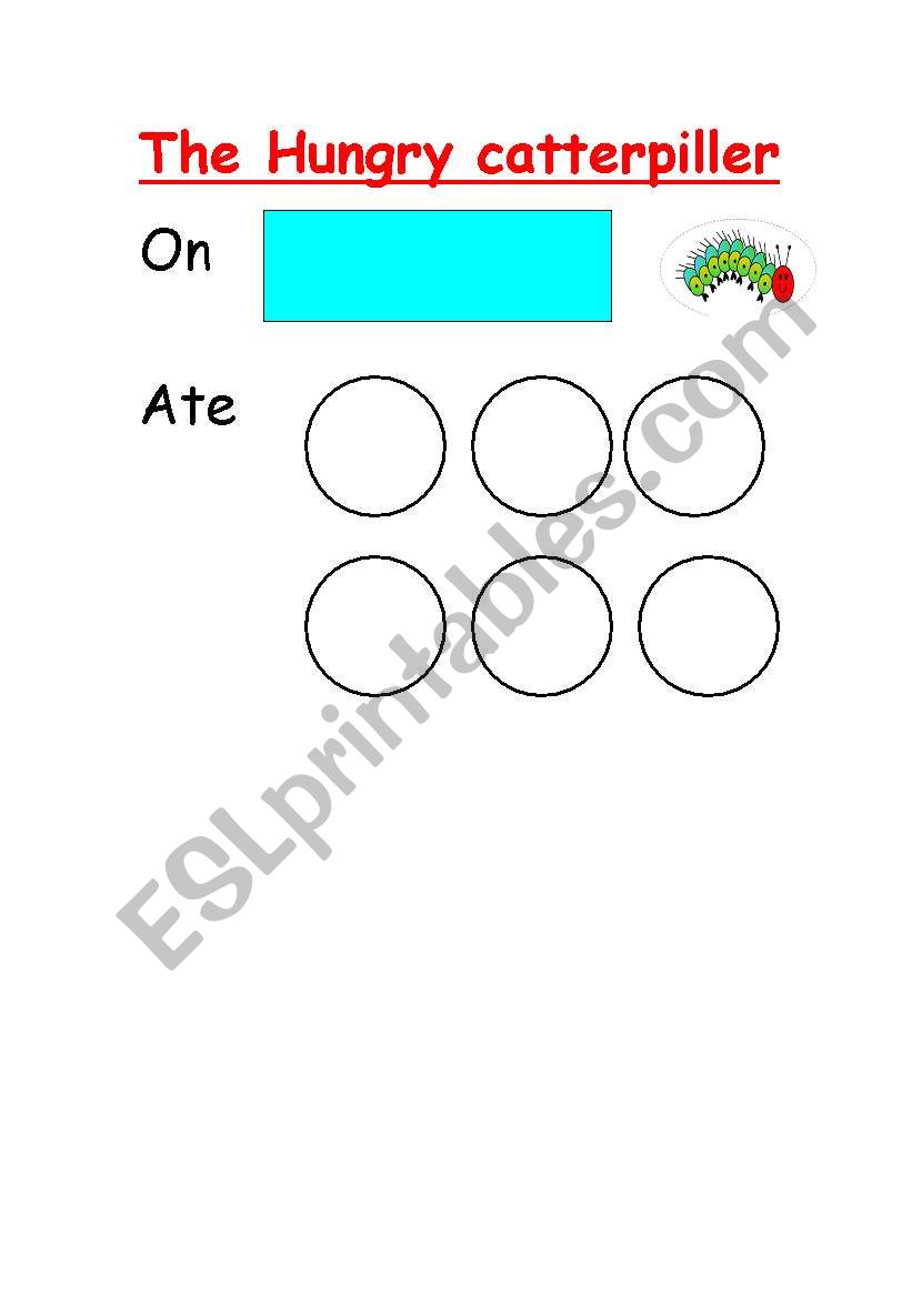 hungry catterpiller worksheet