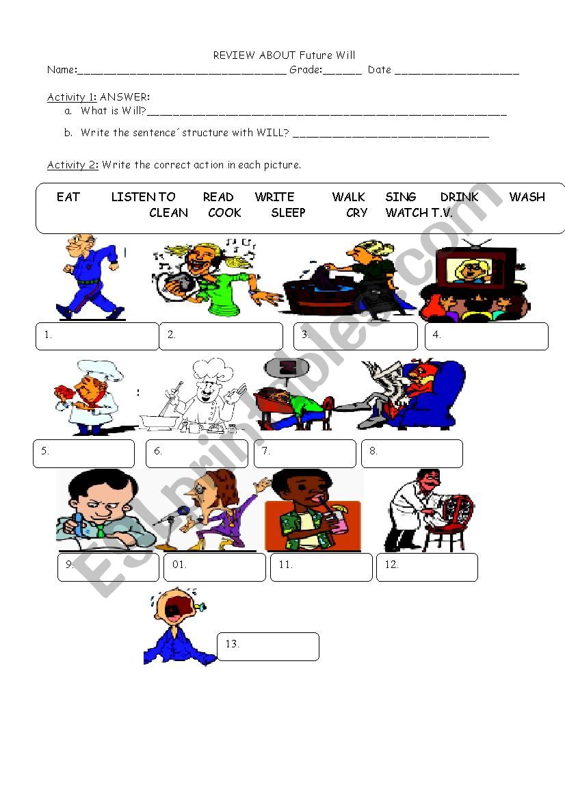 FUTURE TENSE worksheet