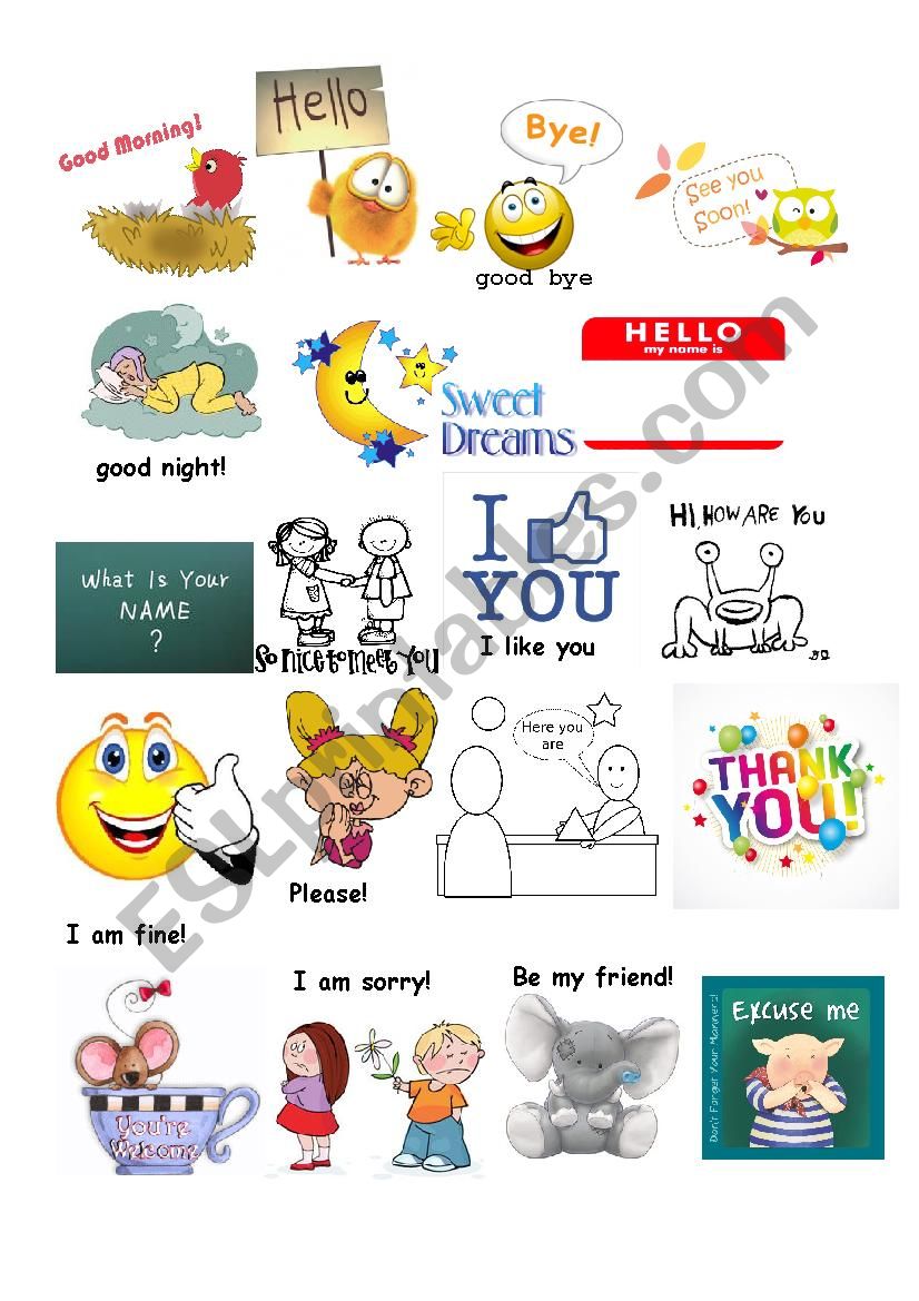 CARDS FOR SMALL TALK AND MANNERS