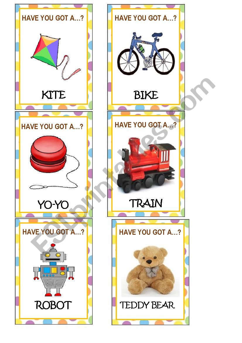 GO FISH TOYS worksheet