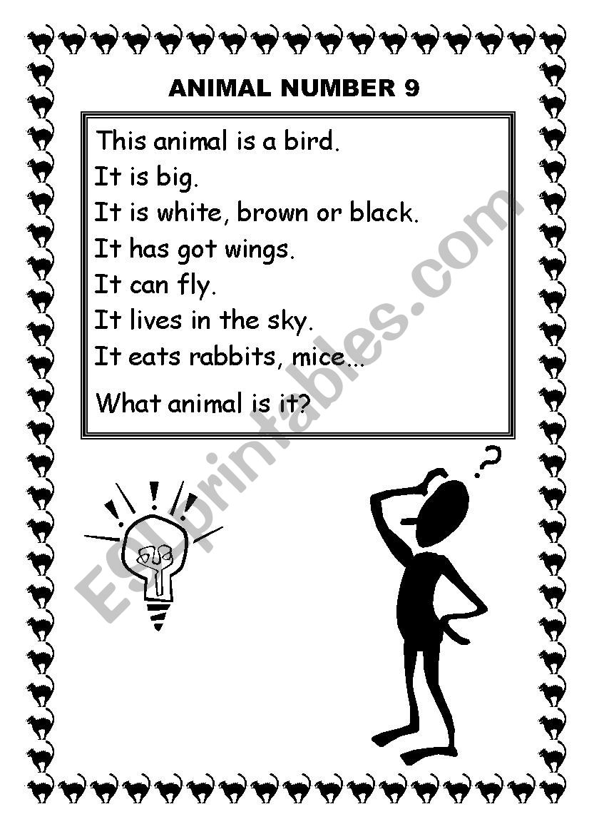 Animal 9 worksheet