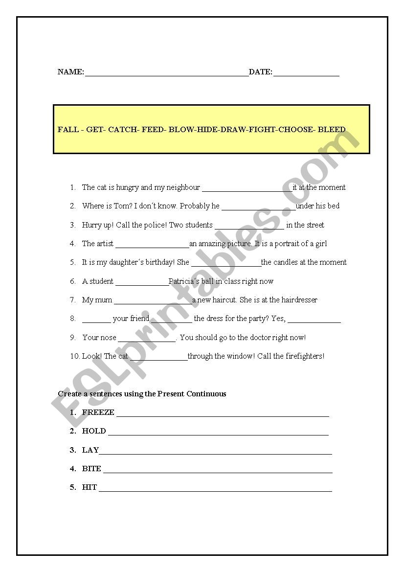 WHAT ARE THEY DOING? worksheet