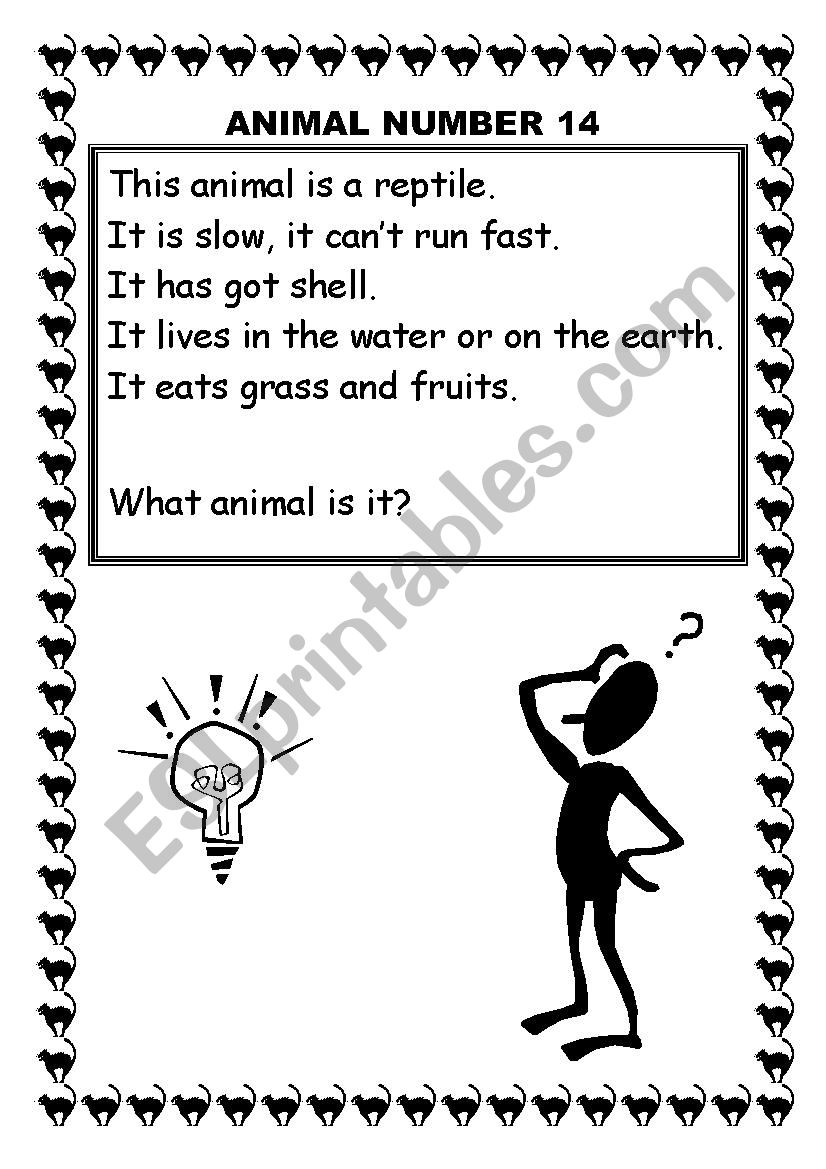 Animal 14 worksheet