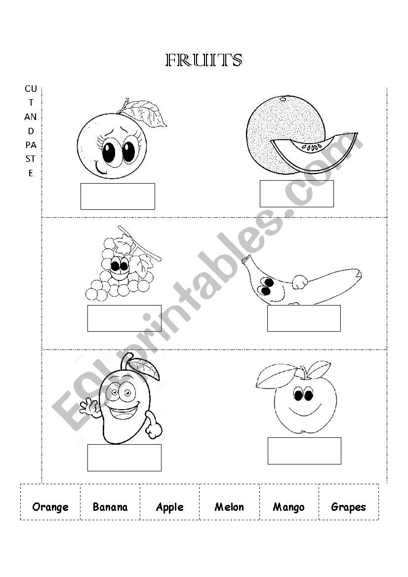 Fruits and Vegetables  worksheet