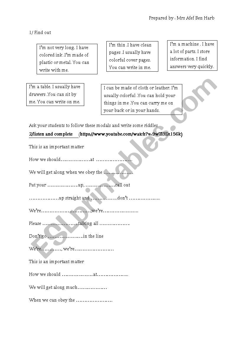  GROUP SESSION worksheet