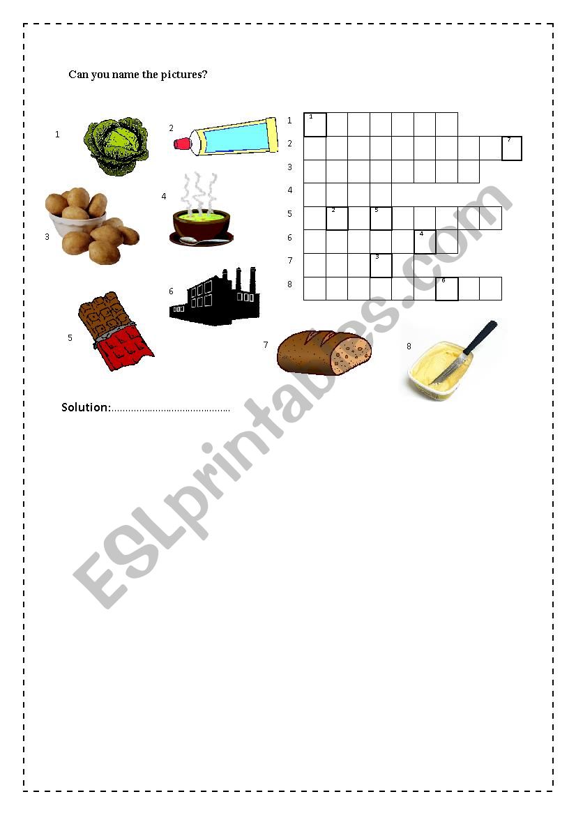 Charlie and the chocolate factory: Chapter One: Crossword