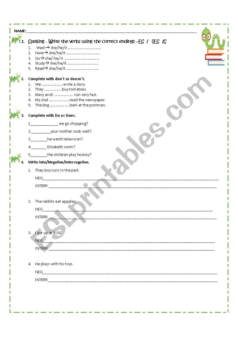 PRESENT SIMPLE BEGINNERS worksheet