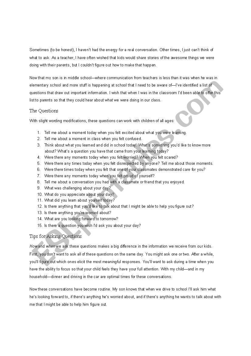 15 questions in replace of 