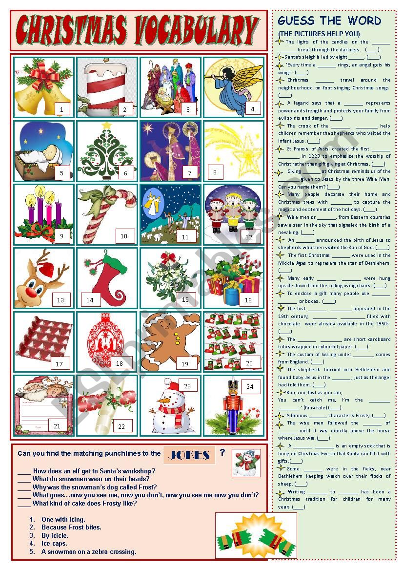 Christmas worksheet