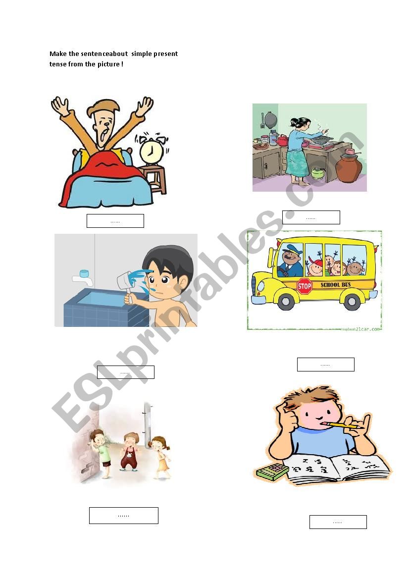 Simple present tense worksheet