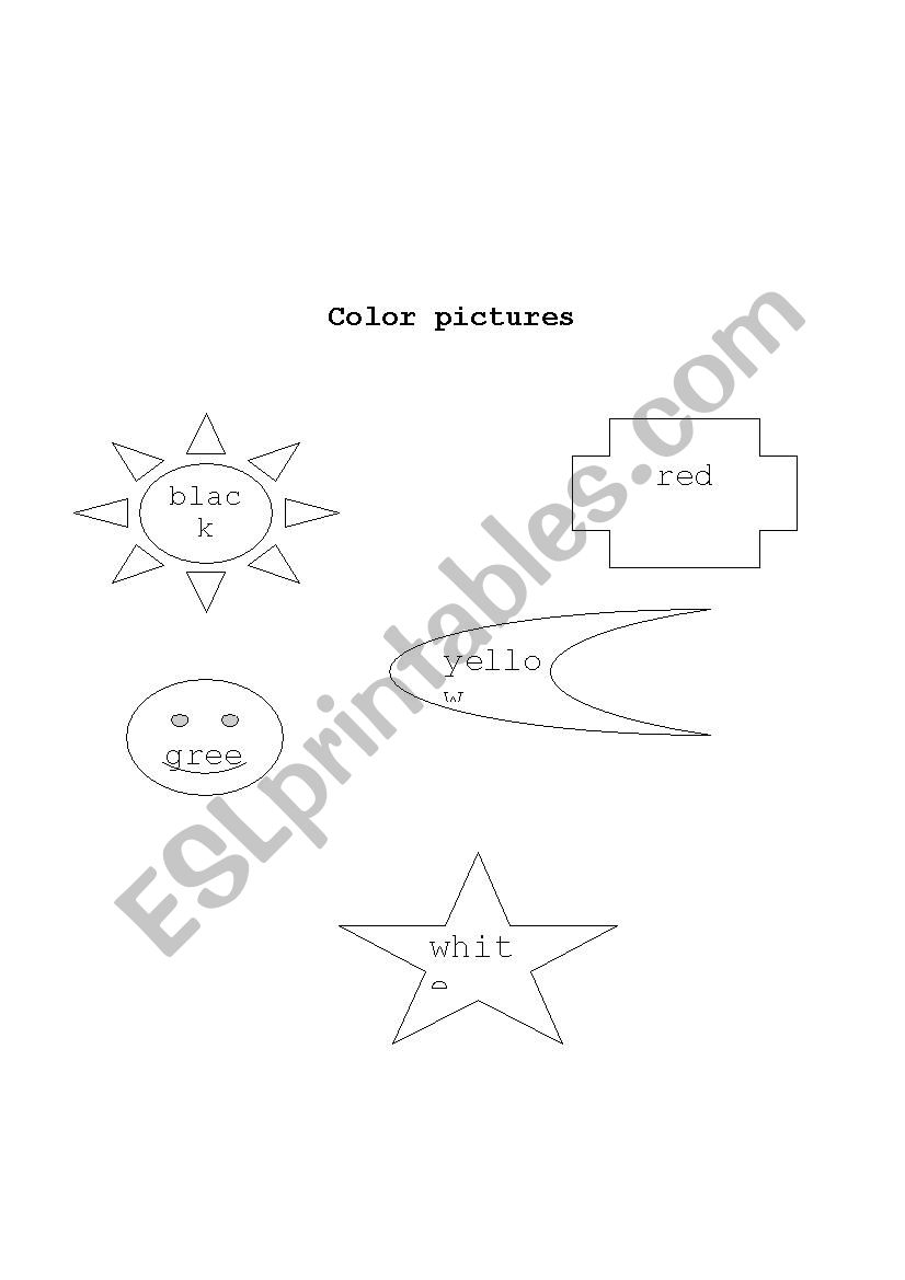 colour worksheet