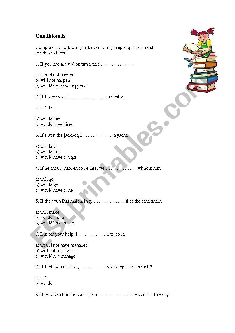 Conditionals worksheet