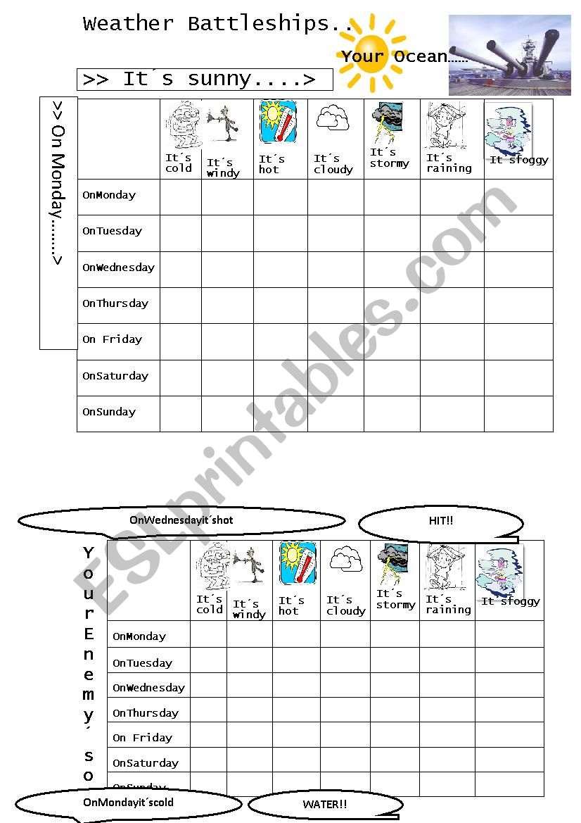 Weather Battleships for Kids and Adults