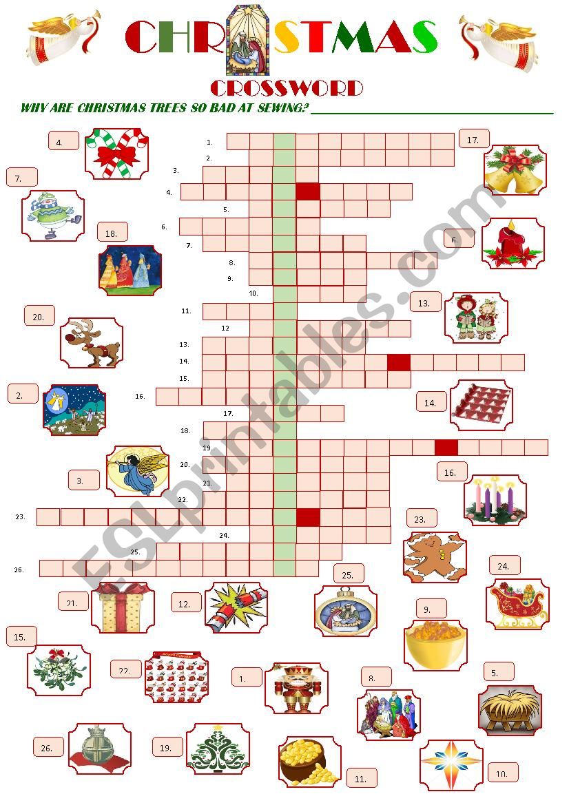 Christmas Crossword worksheet