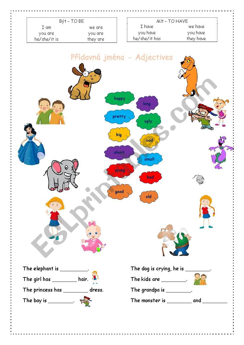 Basic Adjectives For Kids ESL Worksheet By Itoka