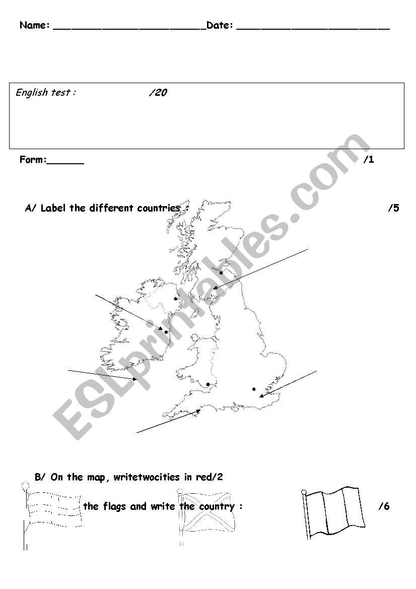 Geography facts worksheet
