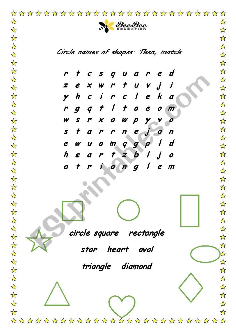 Shapes worksheet