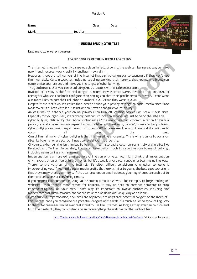 Test Media and Global Communication - Internet Version A