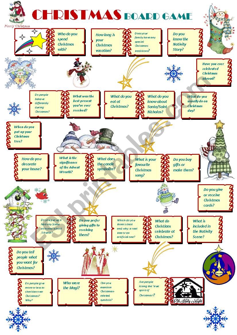 Christmas Board Game intermediate