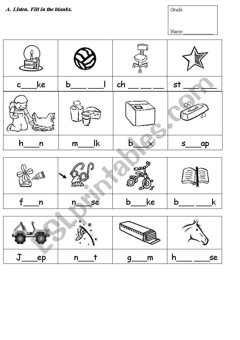 vowels worksheet