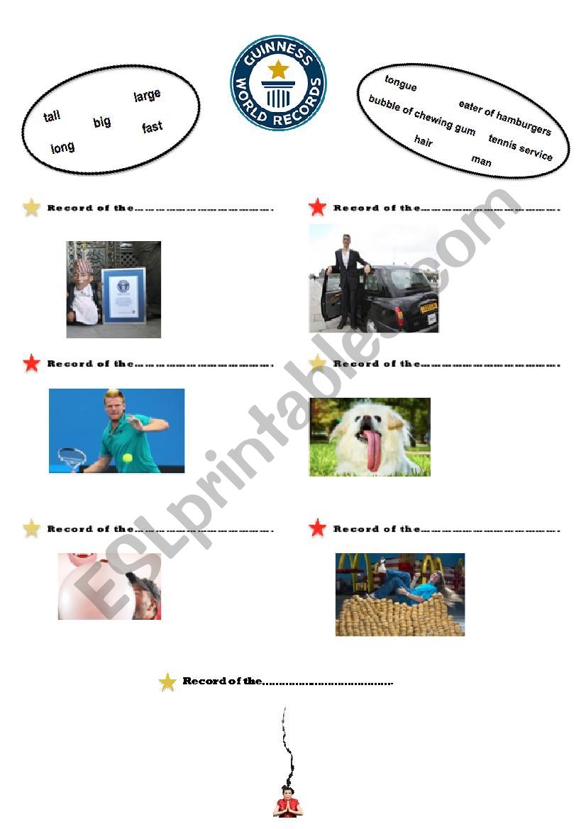 World Records  worksheet