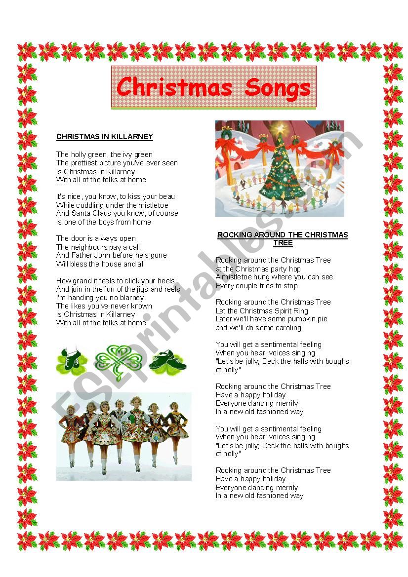 Christmas Songs worksheet