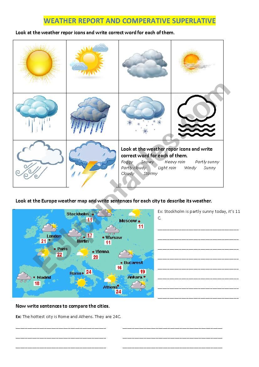 weather report worksheet