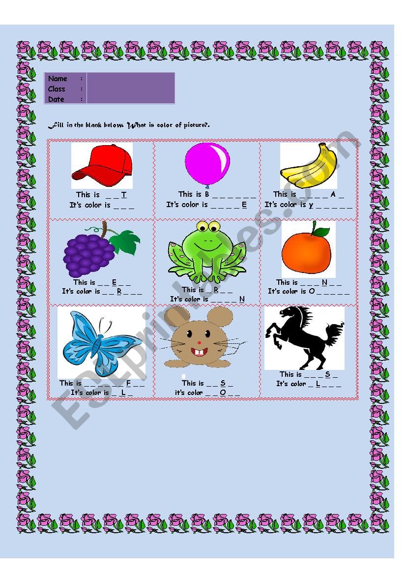 color worksheet