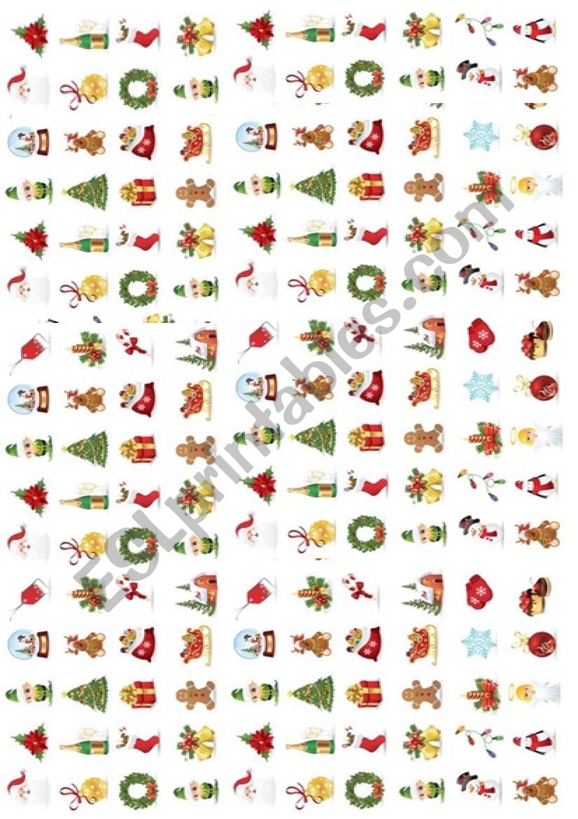 Christmas-Go Fish! worksheet